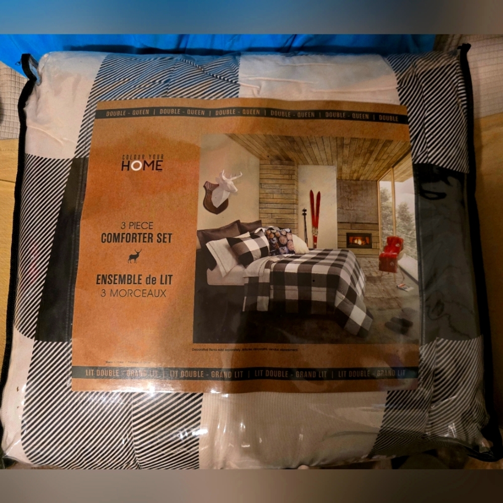 3 Pc Buffalo Comforter Set Queen